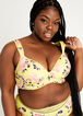 Floral Plunge Butterfly Bra, Yellow image number 0