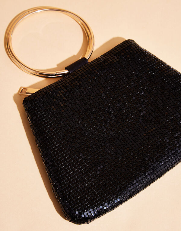 Chainmail Top Ring Bag, Black image number 1