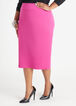 Stretch Crepe Pencil Skirt, Fuchsia Red image number 0