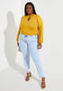 Cutout Belted Crop Top, Gold image number 2