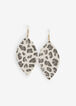 Animal Print Faux Leather Earrings, Multi image number 0
