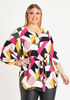 Belted Printed Blouse Fuchsia Red, Fuchsia Red image number 0