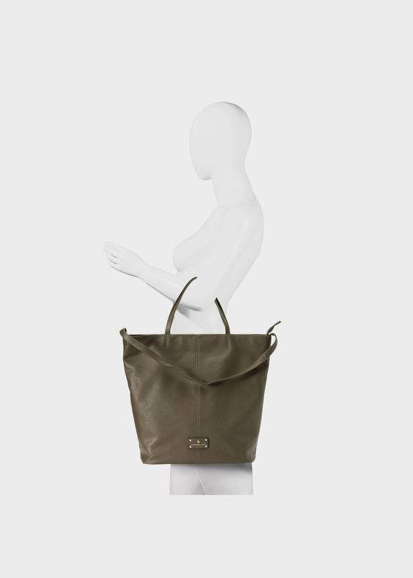 London Fog Laura Faux Leather Tote, Olive image number 3