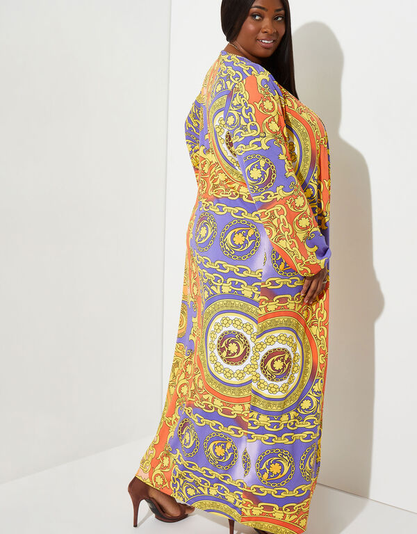 Printed Open Front Duster, Multi image number 1