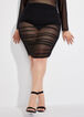 Trendy Plus Size Ruched Mesh Skirt image number 0