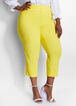Yellow High Rise Crop Skinny Pant, Buttercup image number 0