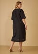 Embellished Linen Blend Dress, Black image number 1
