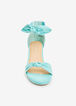 Bow Ankle Strap Wide Width Sandals, Ice Green image number 3