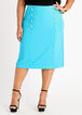 Plus Size Button Skirt Plus Size Pull On Skirts Plus Size Pencil Skirt image number 0