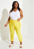 High Rise Power Twill Capris, Maize image number 3