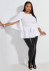 Cape Effect Peplum Top, White image number 0