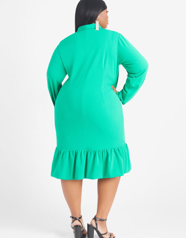 Double Breasted Blazer Dress, Pepper Green image number 1