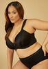 Smoothing Plunge Butterfly Bra, Black image number 3