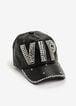 Croco Rhinestone VIP Baseball Hat, Black image number 0