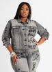 Love Conquers All Denim Jacket, Grey image number 2