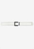 Two Tone Faux Leather Belt, White image number 2