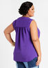 Sleeveless Pullover Hi Low Blouse, Purple image number 1