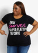 Flatten The Curve Graphic Tee, Black image number 0