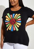 Juneteenth Sunray Graphic Tee, Black image number 2