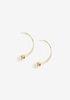 Gold Tone Bead Drop Earrings, Gold image number 1