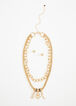 Gold Layer Queen Necklace & Studs, Gold image number 1