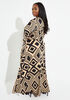 Diamond Print Maxi Dress, Black Combo image number 1