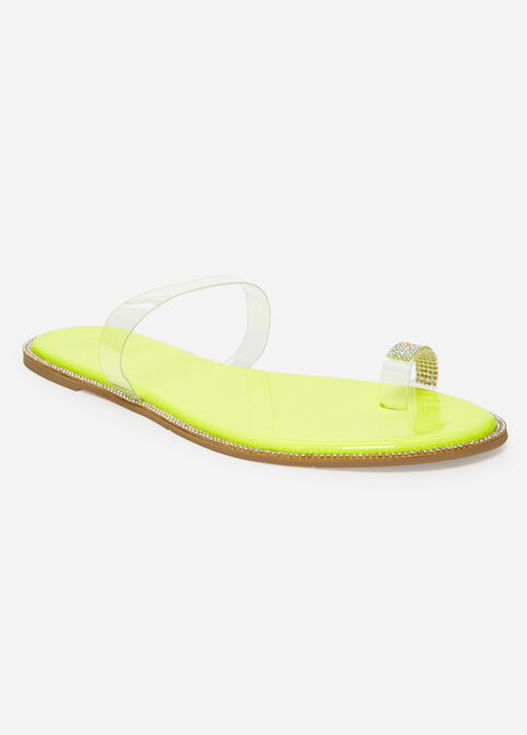 Slide Medium Width Sandal, Yellow image number 0