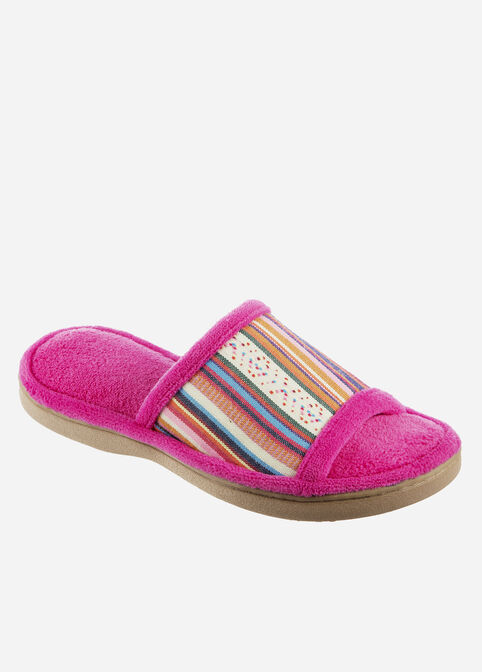Cozy Lounge Isotoner Printed Renae Microterry Slide Outdoor Slippers image number 0