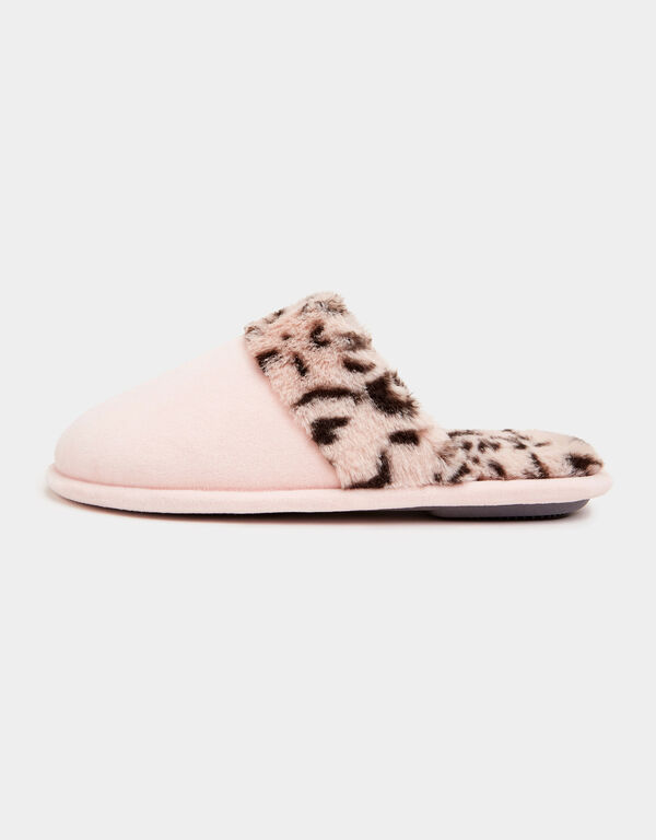 Isotoner Bethanie Velour Slippers, Pink image number 1