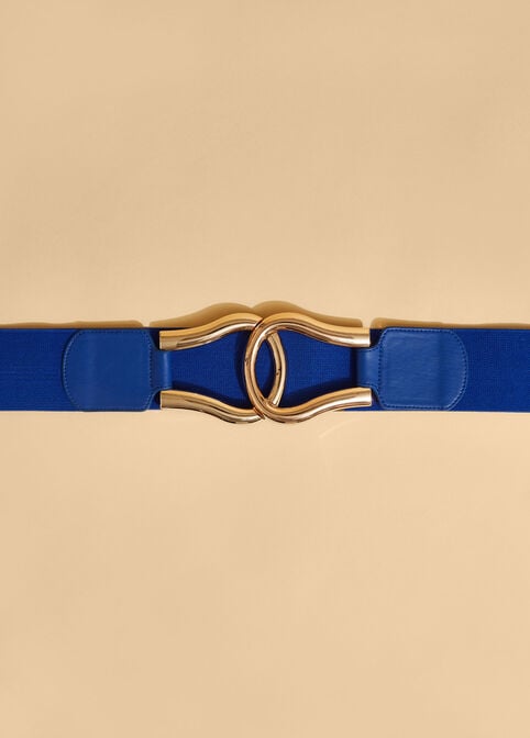 Faux Leather Paneled Stretch Belt, Surf The Web image number 1