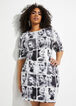 The Kimmie Dress, Black White image number 3