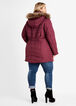 Faux Fur Hood Puffer Vest & Coat, Wine image number 1
