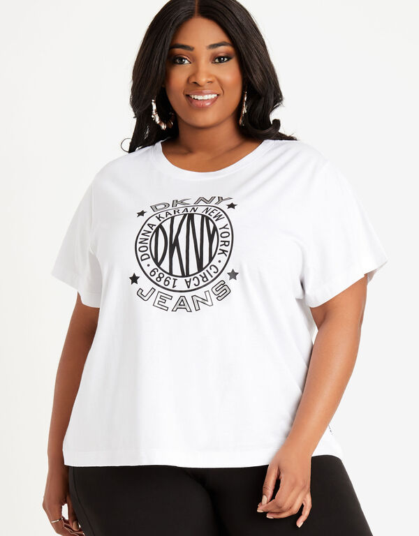 DKNY Jeans Logo Graphic Tee, White image number 0