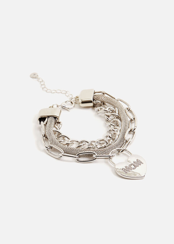 Silver Mom Charm Bracelet, Silver image number 2
