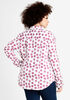Tall Classic Lips Print Button Up Top, White image number 1
