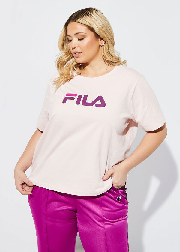 Plus Size Tee FILA T Shirt Plus Size Womens Work Out image number 0