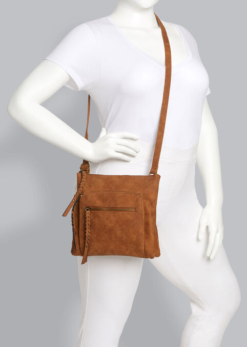 Del Mano Faux Leather Crossbody, Tan image number 2