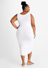 Ruched Jersey Bodycon Dress, White image number 1