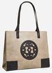 Taupe Faux Leather Shopper Tote, Grey image number 0