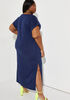 Know Your Worth Maxi Shirtdress, Navy image number 1