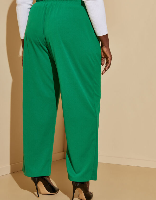 Belted Straight Leg Pants, Abundant Green image number 1