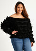 Plus Size Organza Tiered Ruffle Off The Shoulder Peasant Crop Top image number 0