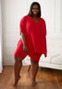 Cozy Lounge Side Slit Tunic, Bright Red image number 0