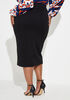 Crepe Midi Pencil Skirt, Black image number 1