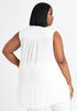 Sleeveless Hi Low Button Up, White image number 1