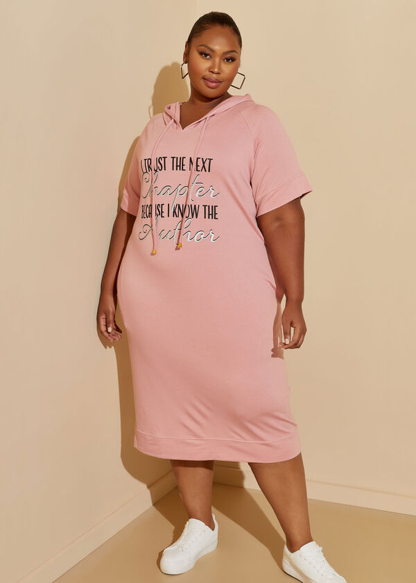 Renew Pink Oversized Fit Sweatshirt Dress