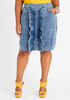 Ruffle Trimmed Denim Skirt, Denim image number 0