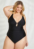 Nicole Miller Cutouts Swimsuit, Black image number 0