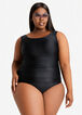 Raisins Curve Ruched 1pc Swimsuit, Black image number 0