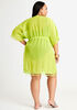 YMI Lime Sheer Kimono Cover Up, Yellow image number 1
